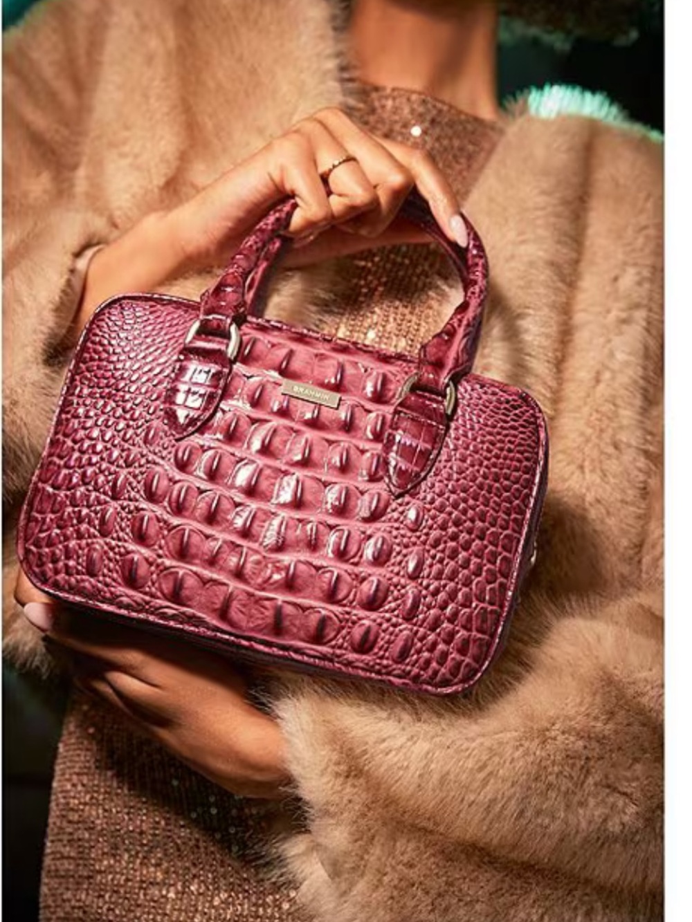 Brahmin Ombre Melbourne Collection Coquette Mara Satchel Bag - Picture 3 of 7